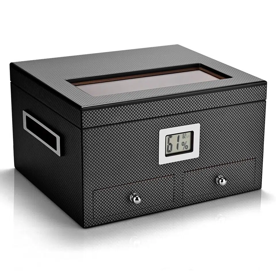Boîte à Cigares Noir en Bois