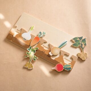 Puzzle en bois bébé montessori légumes